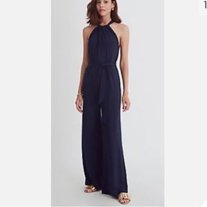 Ann Taylor Navy Halter Jumpsuit